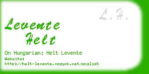 levente helt business card